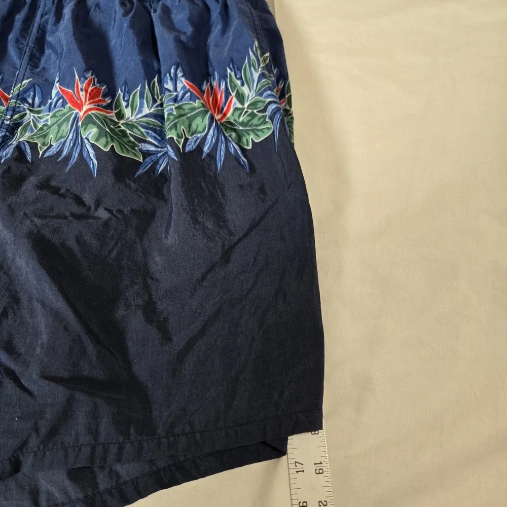 Catalina Island Wear Swim‎ Shorts Trunks Mens Large Blue Tropical  Pocket Nylon